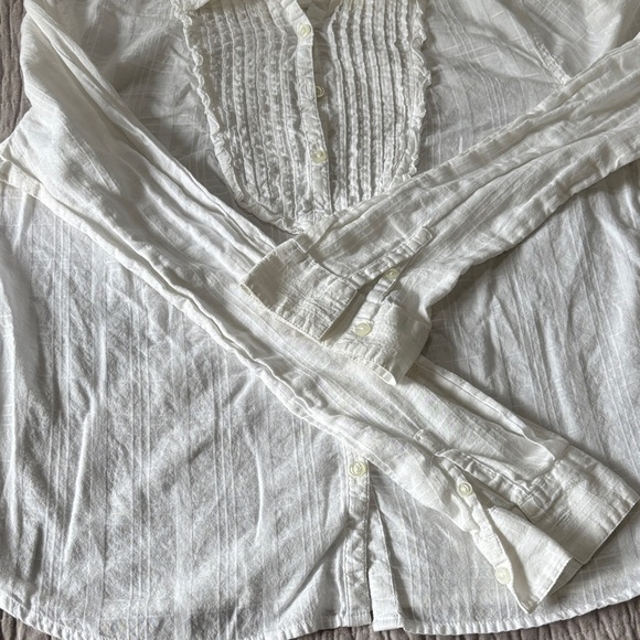 Aeropostale Vintage Y2K tuxedo style White button down - Picture 8 of 10